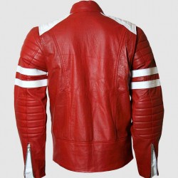 Red & White Real Leather Jacket Red & White Real Leather Jacket