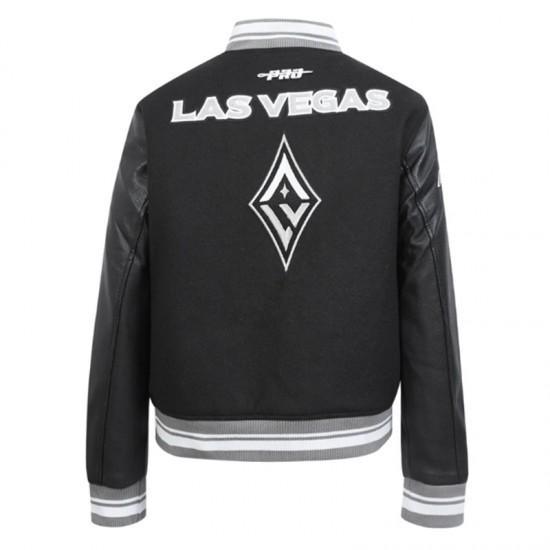 Retro Las Vegas Aces Classics Rib Varsity Jacket Retro Las Vegas Aces Classics Rib Varsity Jacket