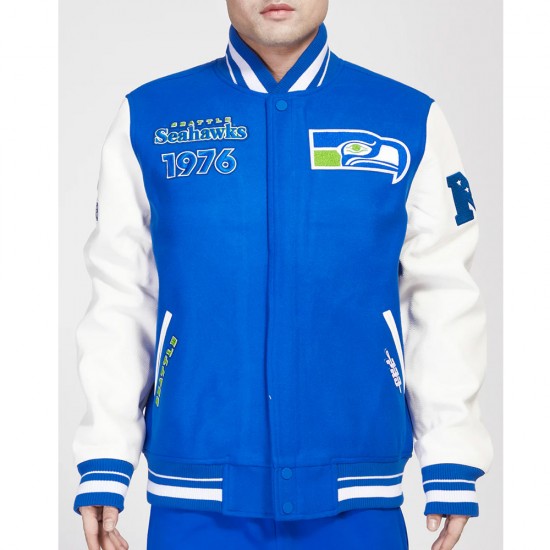 Retro Seattle Seahawks Classic Rib Varsity Jacket Retro Seattle Seahawks Classic Rib Varsity Jacket