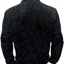 Men's Rip Cowboy Black Suede Leather Jacket
