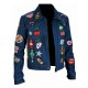 Rocketman Elton John Blue Denim Jacket with Patches