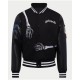 Rod Godspeed Skull Wool and Leather Varsity Jacket Rod Godspeed Skull Wool and Leather Varsity Jacket front view varsity jacket