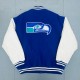 Royal and White 1990's Seattle Seahawks Varsity Jacket Royal and White 1990's Seattle Seahawks Varsity Jacket