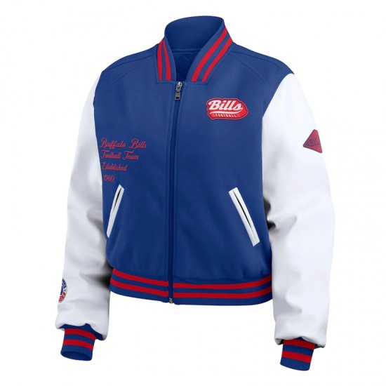 Royal/White Buffalo Bills Varsity Full-Zip Jacket Royal/White Buffalo Bills Varsity Full-Zip Jacket