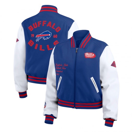 Royal/White Buffalo Bills Varsity Full-Zip Jacket Royal/White Buffalo Bills Varsity Full-Zip Jacket