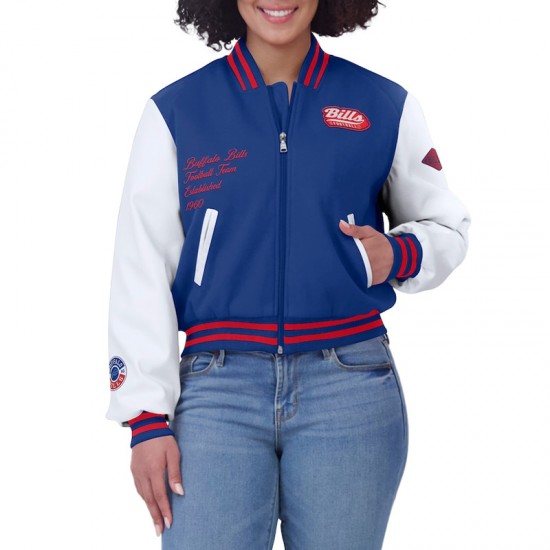 Royal/White Buffalo Bills Varsity Full-Zip Jacket Royal/White Buffalo Bills Varsity Full-Zip Jacket