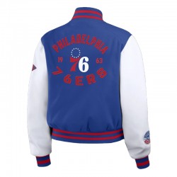 Royal/White Philadelphia 76ers Varsity Full-Zip Jacket Royal/White Philadelphia 76ers Varsity Full-Zip Jacket