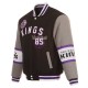 Sacramento Kings Black and Gray Varsity Wool Jacket Sacramento Kings Black and Gray Varsity Wool Jacket