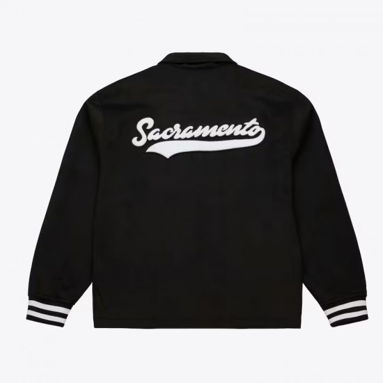 Sacramento Kings Oversweep Black Varsity Wool Jacket Sacramento Kings Oversweep Black Varsity Wool Jacket