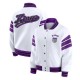 Sacramento Kings Snap Front White Fleece Jacket Sacramento Kings Snap Front White Fleece Jacket