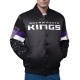 Sacramento Kings Triple Option Varsity Satin Jacket