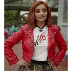 Salena Qureshi Monster High 2 Red Leather Jacket