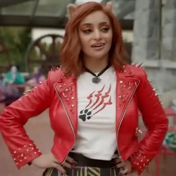 Salena Qureshi Monster High 2 Red Leather Jacket