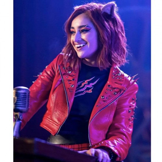 Salena Qureshi Monster High 2 Red Leather Jacket