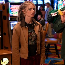 Samara Weaving Eenie Meanie Cotton Jacket Samara Weaving Eenie Meanie Cotton Jacket