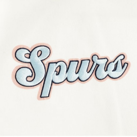 San Antonio Spurs 2024/25 City Edition Chenille Cream Varsity Jacket