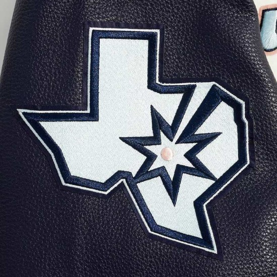 San Antonio Spurs 2024/25 City Edition Chenille Cream Varsity Jacket