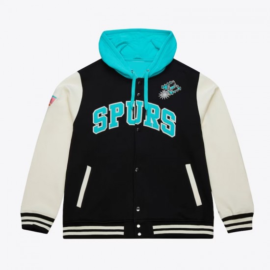 San Antonio Spurs Courtside Varsity Fleece Jacket San Antonio Spurs Courtside Varsity Fleece Jacket