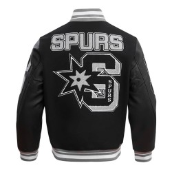 San Antonio Spurs Mashup Classic Rib Varsity Jacket San Antonio Spurs Mashup Classic Rib Varsity Jacket