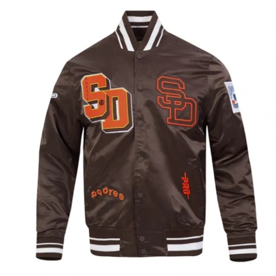 San Diego Padres Best of Classic Rib Satin Jacket San Diego Padres Best of Classic Rib Satin Jacket