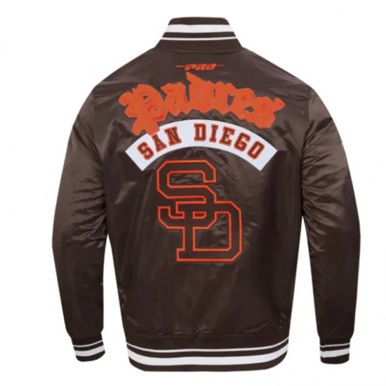 San Diego Padres Best of Classic Rib Satin Jacket San Diego Padres Best of Classic Rib Satin Jacket