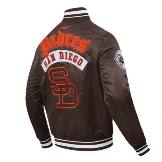 San Diego Padres Best of Classic Rib Satin Jacket San Diego Padres Best of Classic Rib Satin Jacket
