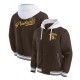 San Diego Padres Brown Cotton Hooded Jacket San Diego Padres Brown Cotton Hooded Jacket