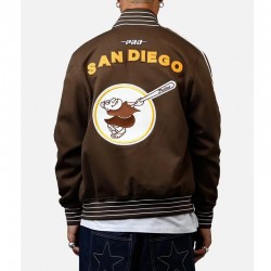 San Diego Padres Logo Game Day Brown Jacket San Diego Padres Logo Game Day Brown Jacket