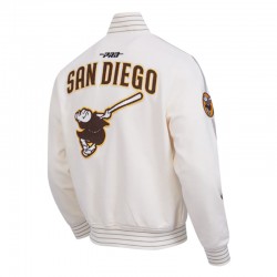 San Diego Padres Logo Game Day Eggshell Jacket San Diego Padres Logo Game Day Eggshell Jacket