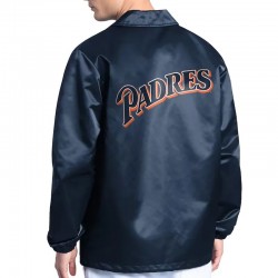 San Diego Padres Point Man Coaches Navy Jacket San Diego Padres Point Man Coaches Navy Jacket