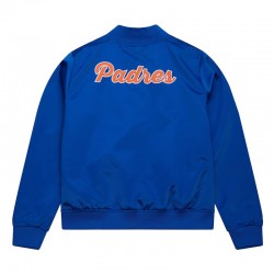 San Diego Padres Throwback Graphics Blue Satin Jacket