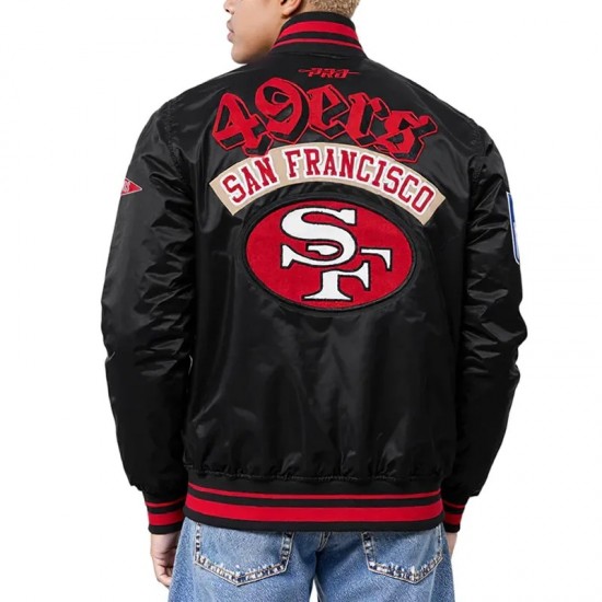 San Francisco 49ers Best of Classic Rib Satin Jacket San Francisco 49ers Best of Classic Rib Satin Jacket