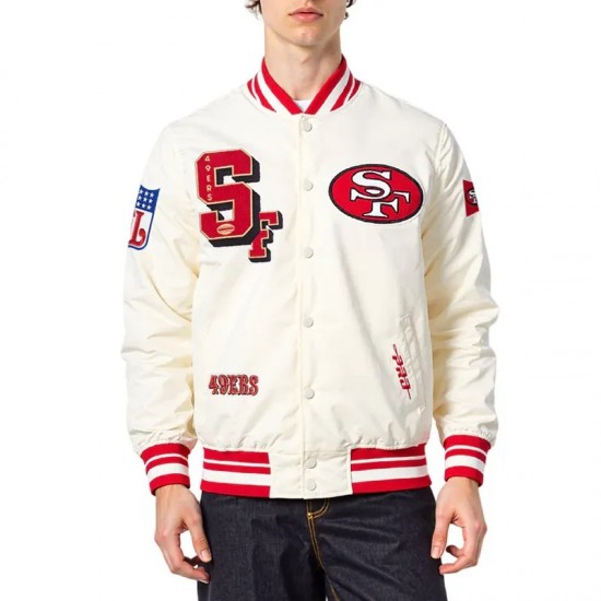 San Francisco 49ers Best of Classic Rib Satin Jacket San Francisco 49ers Best of Classic Rib Satin Jacket