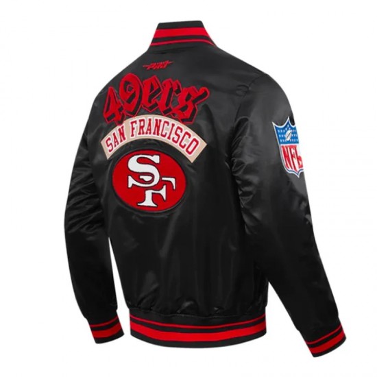 San Francisco 49ers Best of Classic Rib Satin Jacket San Francisco 49ers Best of Classic Rib Satin Jacket
