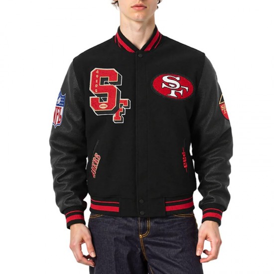 San Francisco 49ers Best of Classic Rib Varsity Jacket San Francisco 49ers Best of Classic Rib Varsity Jacket