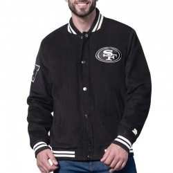 San Francisco 49ers Blackout Corduroy Varsity Jacket