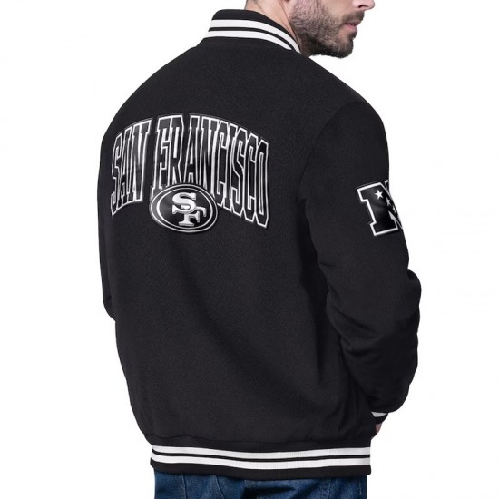 San Francisco 49ers Blackout Corduroy Varsity Jacket