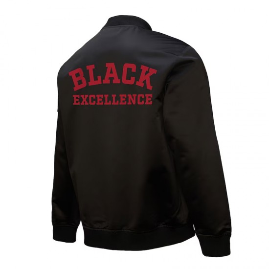 San Francisco 49ers Excellence Black Full-Zip Satin Jacket San Francisco 49ers Excellence Black Full-Zip Satin Jacket