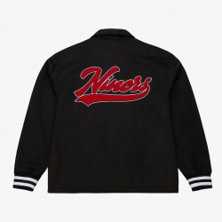 San Francisco 49ers Oversweep Black Varsity Wool Jacket San Francisco 49ers Oversweep Black Varsity Wool Jacket