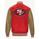 San Francisco 49ers Scarlet and Gold Varsity Satin Jacket San Francisco 49ers Scarlet and Gold Varsity Satin Jacket