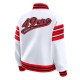 San Francisco 49ers Snap Front White Fleece Jacket