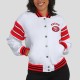 San Francisco 49ers Snap Front White Fleece Jacket