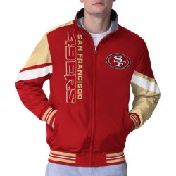 San Francisco 49ers Strong Arm Scarlet Full-Zip Jacket San Francisco 49ers Strong Arm Scarlet Full-Zip Jacket