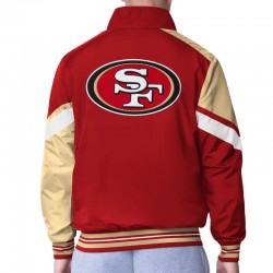 San Francisco 49ers Strong Arm Scarlet Full-Zip Jacket San Francisco 49ers Strong Arm Scarlet Full-Zip Jacket