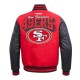 San Francisco 49ers Team Badge Classic Rib Varsity Jacket San Francisco 49ers Team Badge Classic Rib Varsity Jacket