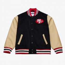 San Francisco 49ers Team Traditions Varsity Wool/Leather Jacket