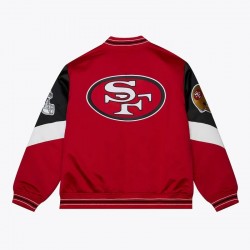 San Francisco 49ers Throw It Back Heavyweight Satin Jacket