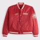 San Francisco 49ers Varsity Bomber Red Satin Jacket San Francisco 49ers Varsity Bomber Red Satin Jacket