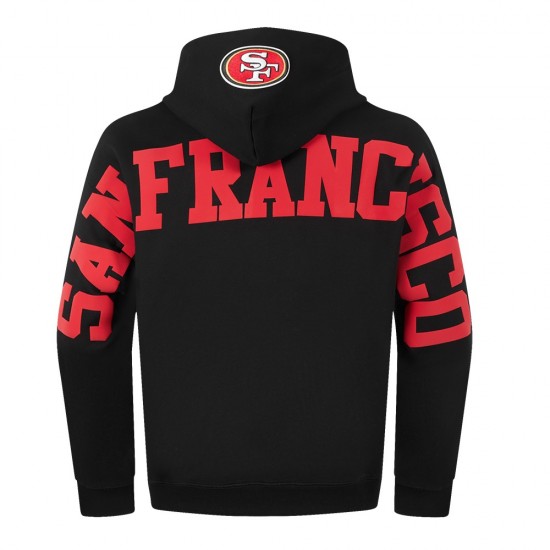 San Francisco 49ers Wingspan Men's Drop Shoulder Fleece Pullover Hoodie