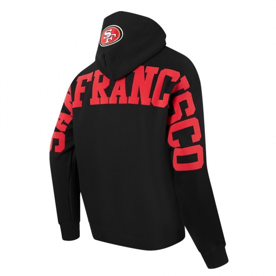 San Francisco 49ers Wingspan Men's Drop Shoulder Fleece Pullover Hoodie